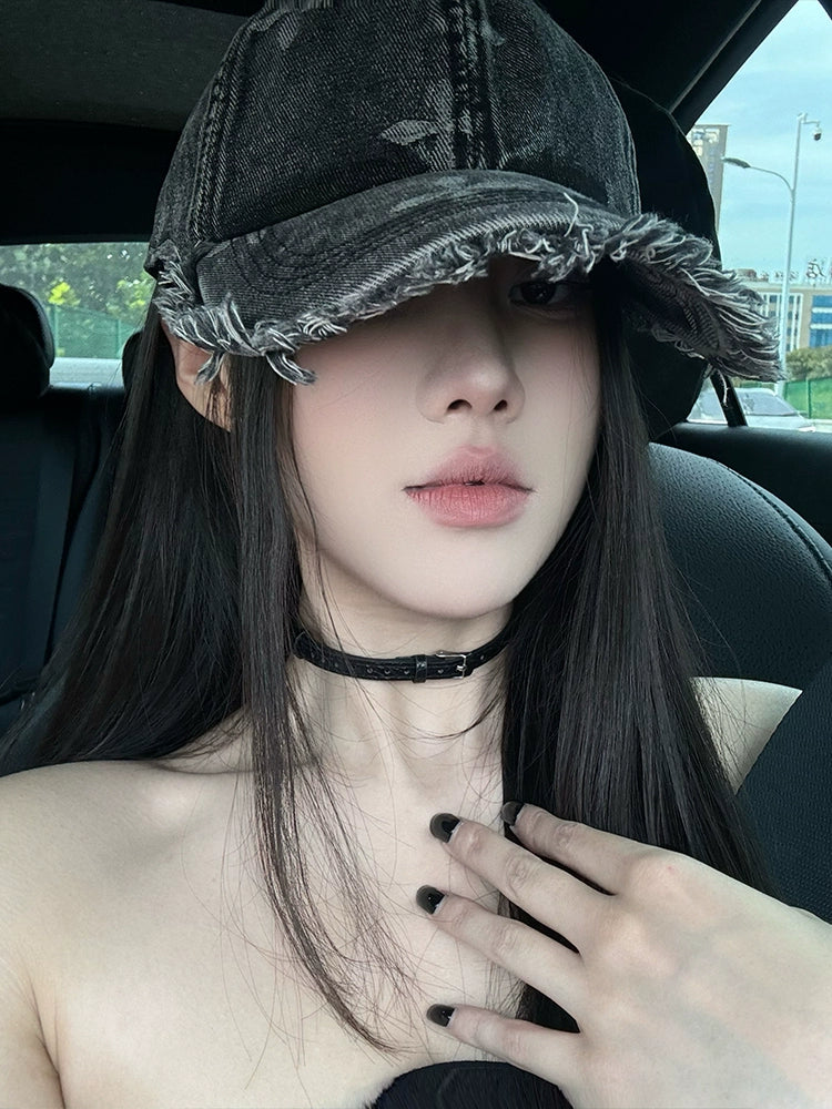 OuiPack Vintage Distressed Washed Baseball Cap