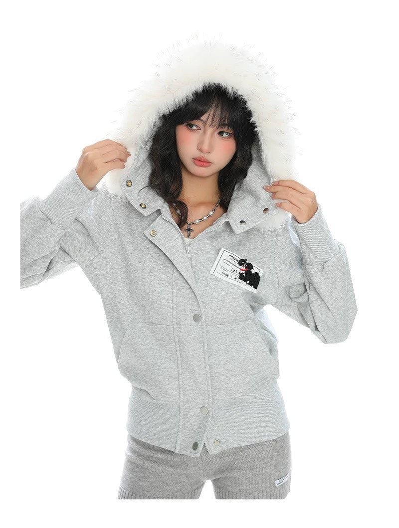 Street-Ops Fur-Trimmed Zip-up