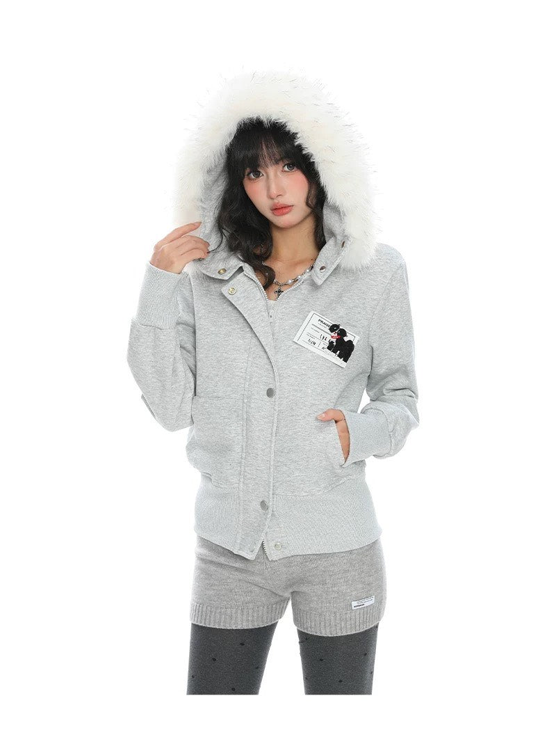 Street-Ops Fur-Trimmed Zip-up