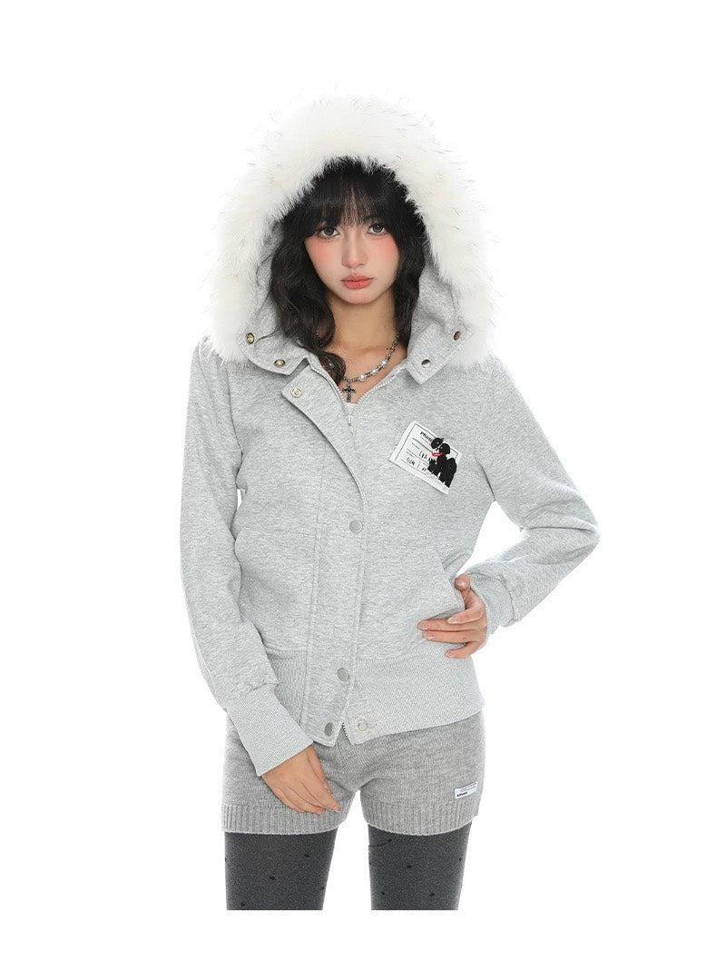 Street-Ops Fur-Trimmed Zip-up