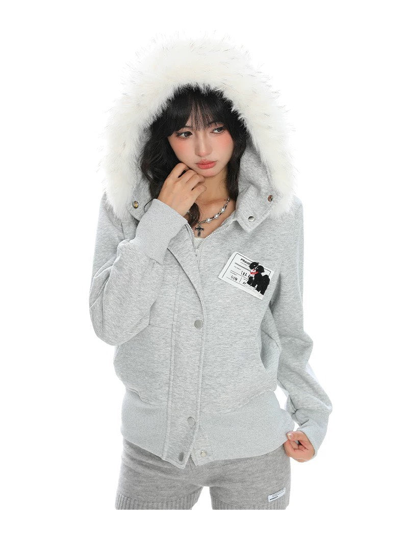 Street-Ops Fur-Trimmed Zip-up