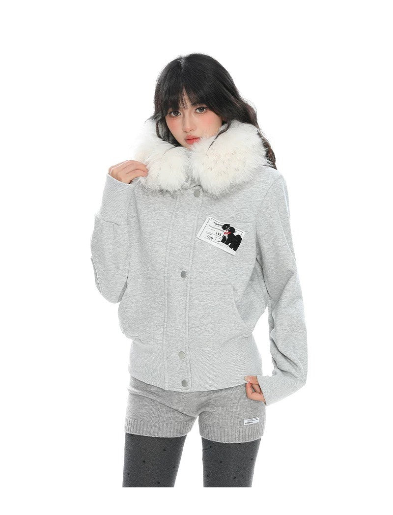 Street-Ops Fur-Trimmed Zip-up