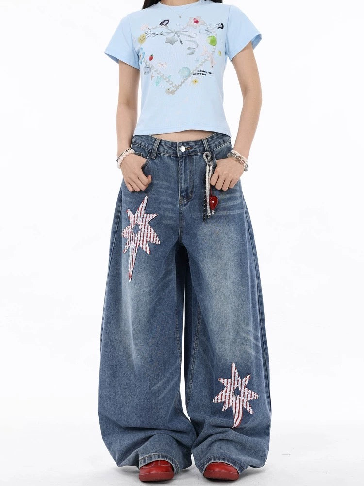 Stellar Patch Baggy Jeans
