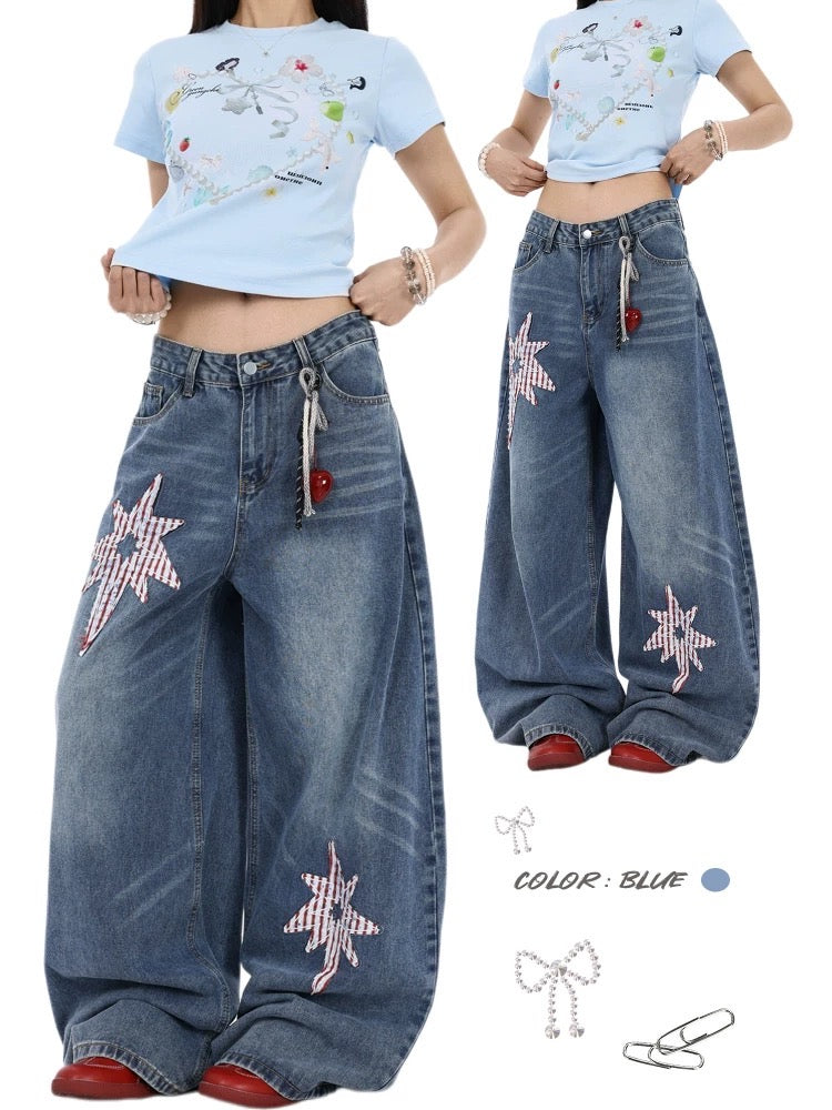 Stellar Patch Baggy Jeans