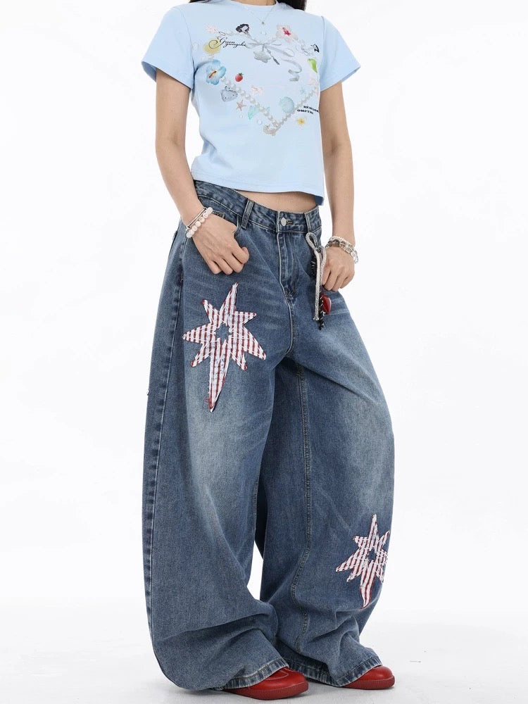 Stellar Patch Baggy Jeans