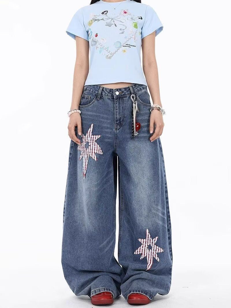 Stellar Patch Baggy Jeans