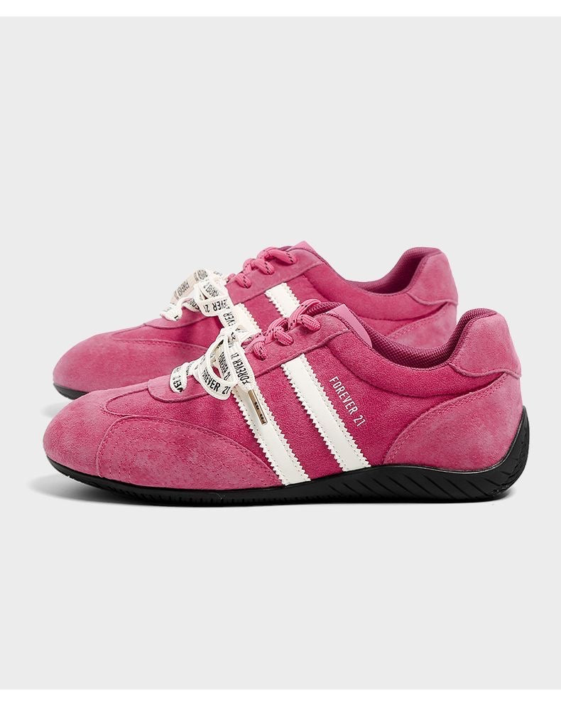 Faux Suede Low-Top Sneakers