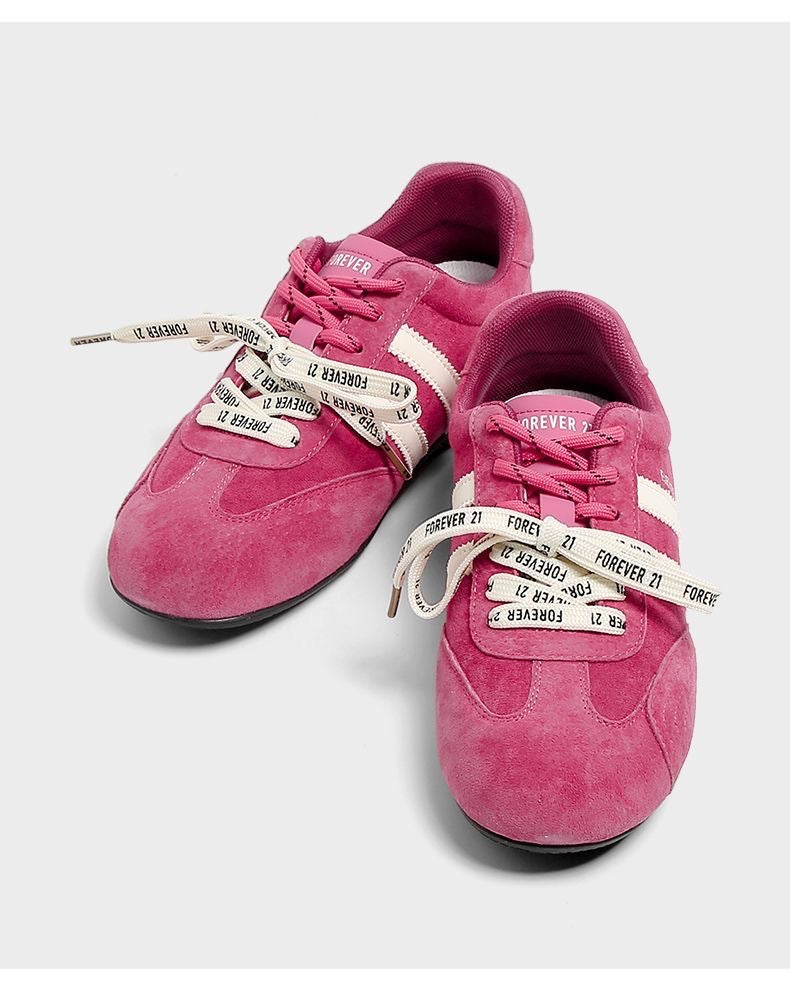 Faux Suede Low-Top Sneakers