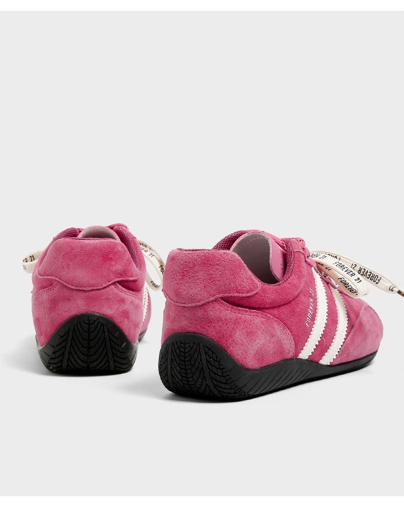 Faux Suede Low-Top Sneakers