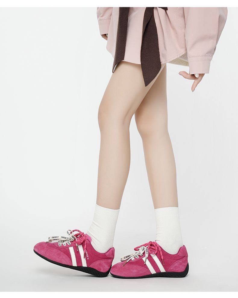 Faux Suede Low-Top Sneakers