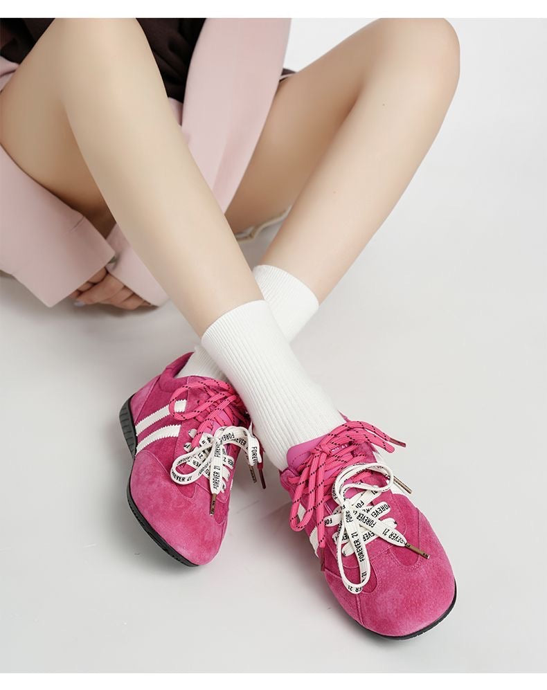 Faux Suede Low-Top Sneakers