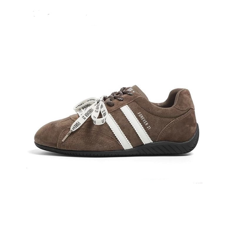 Faux Suede Low-Top Sneakers