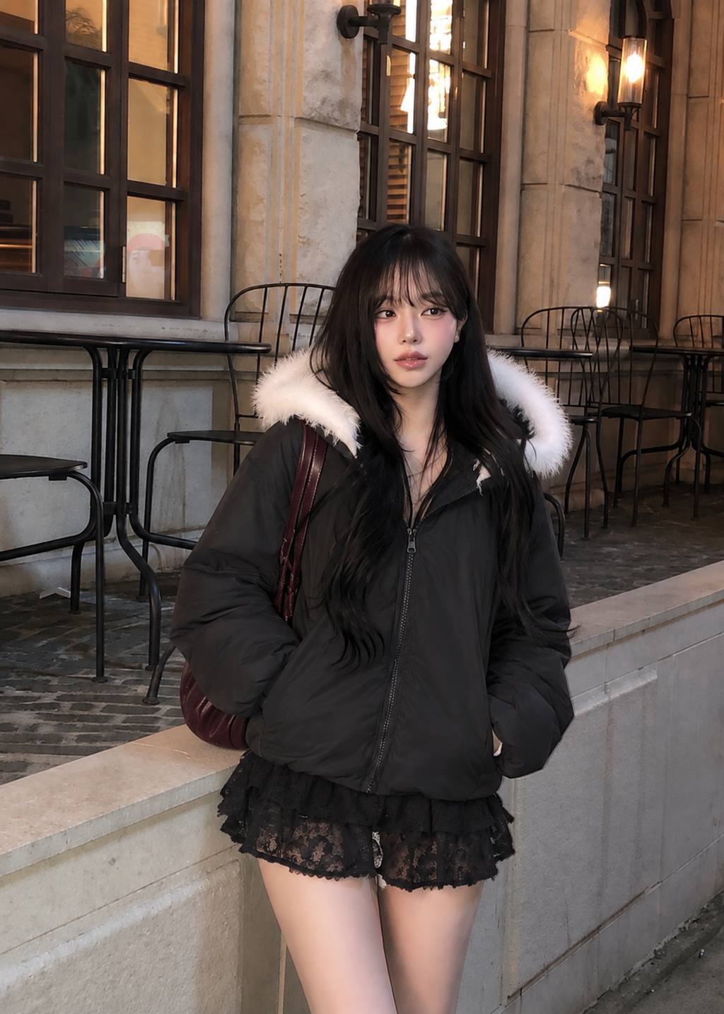 Vellora Fur Hood Puffer Jacket