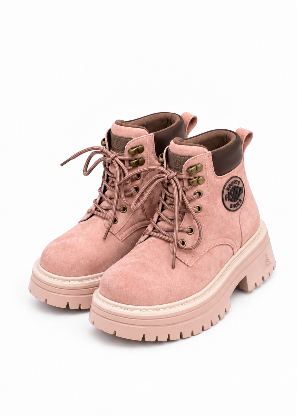 Suede Platform Lace-up Boots