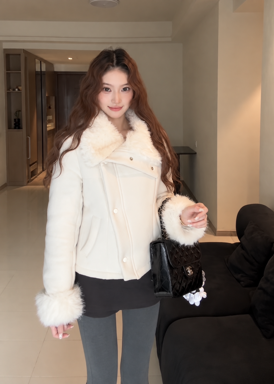 Miel Fur Collar Jacket