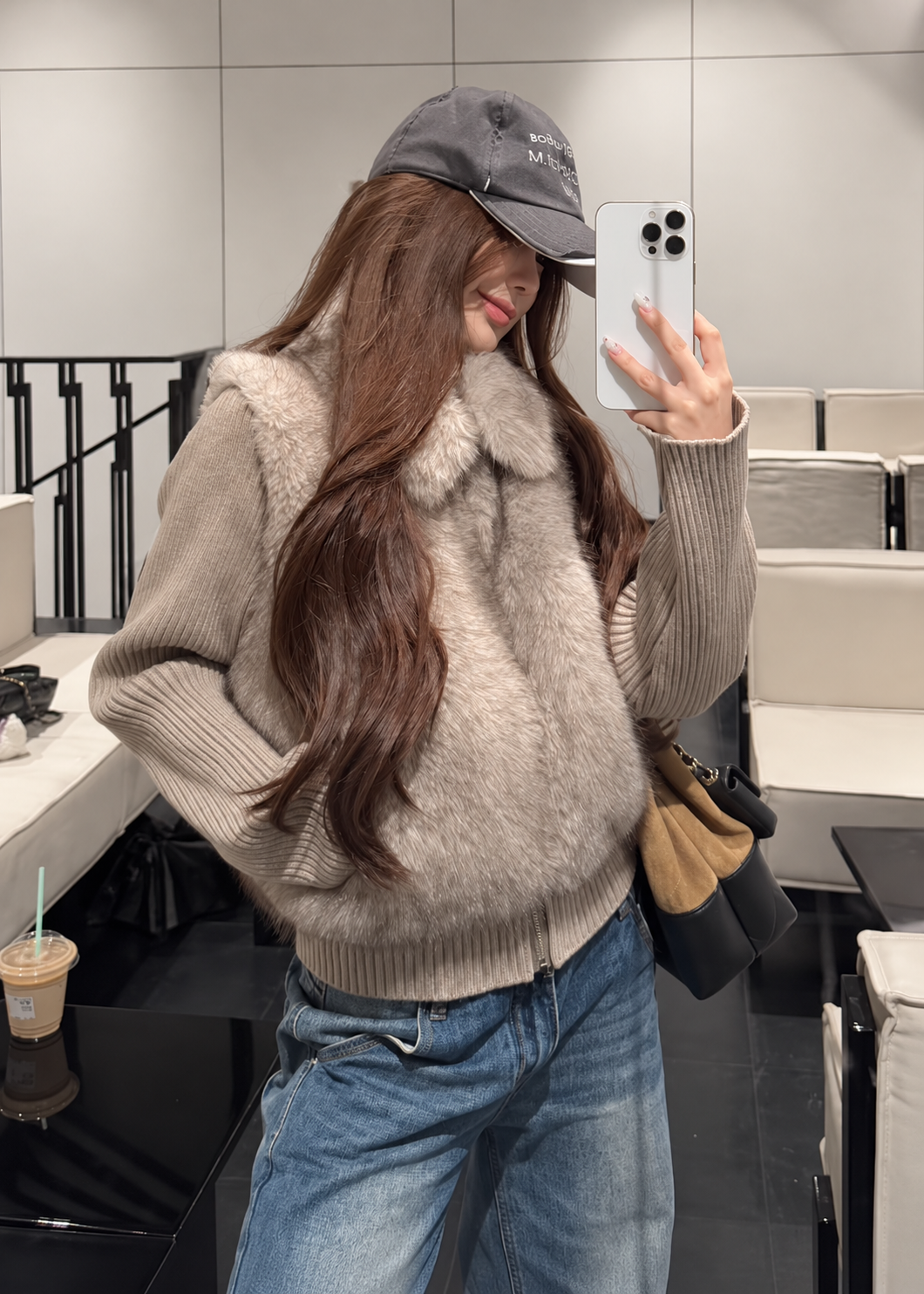 Velmira Fur Knit Jacket