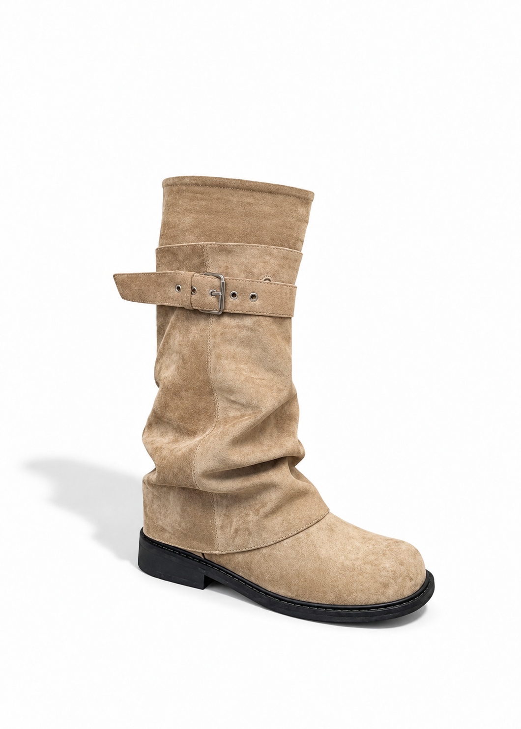 Velsia buckle slouch boots