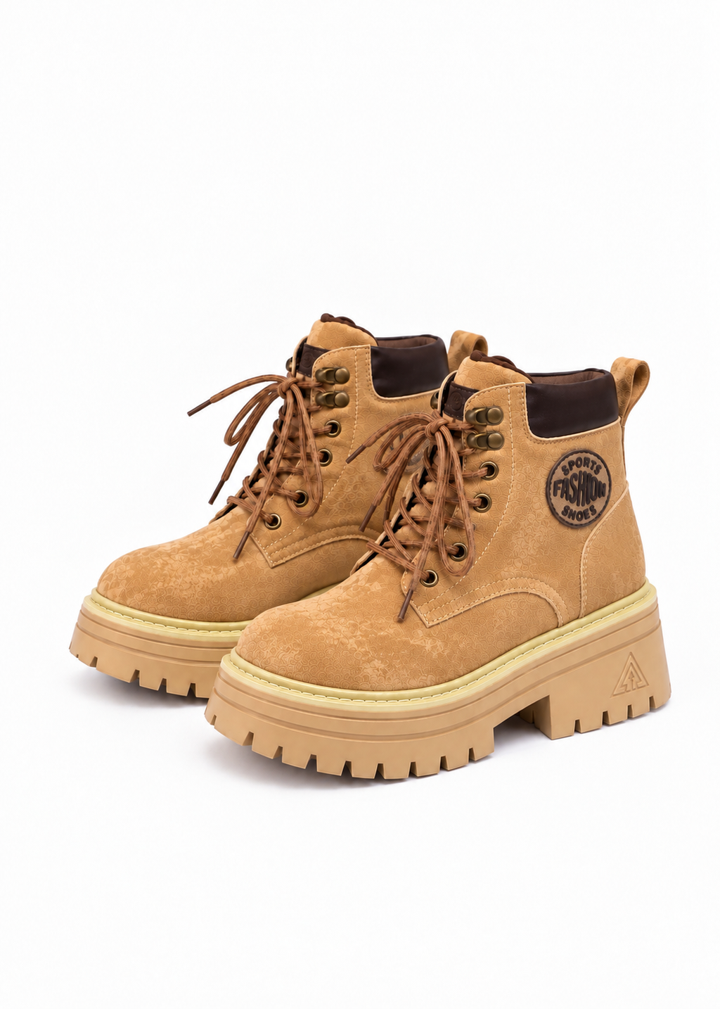 Suede Platform Lace-up Boots