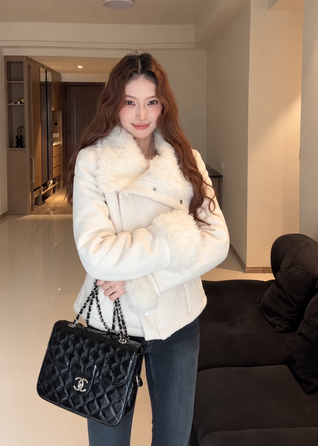 Miel Fur Collar Jacket