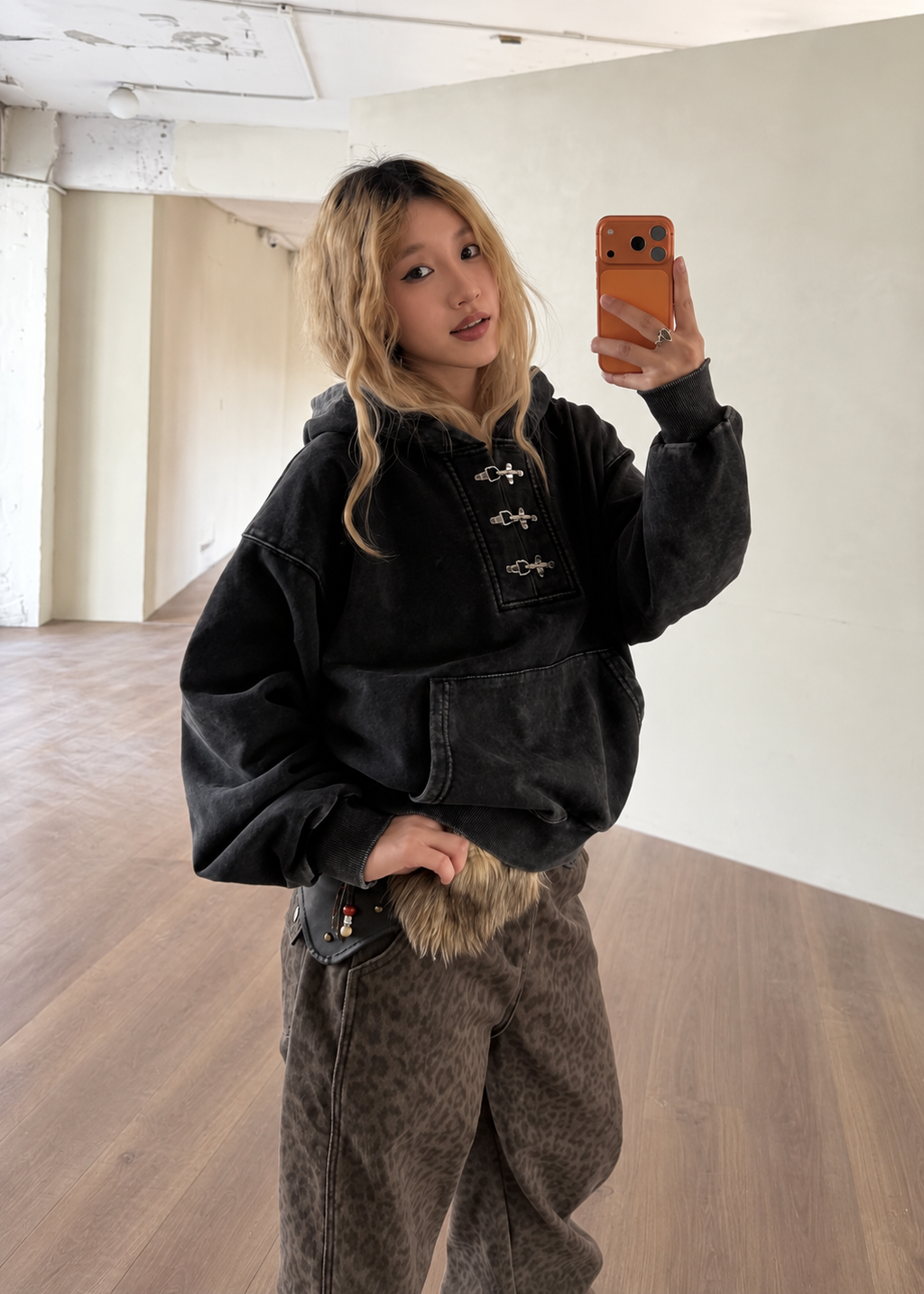 Veyra Vintage Buckle Hoodie