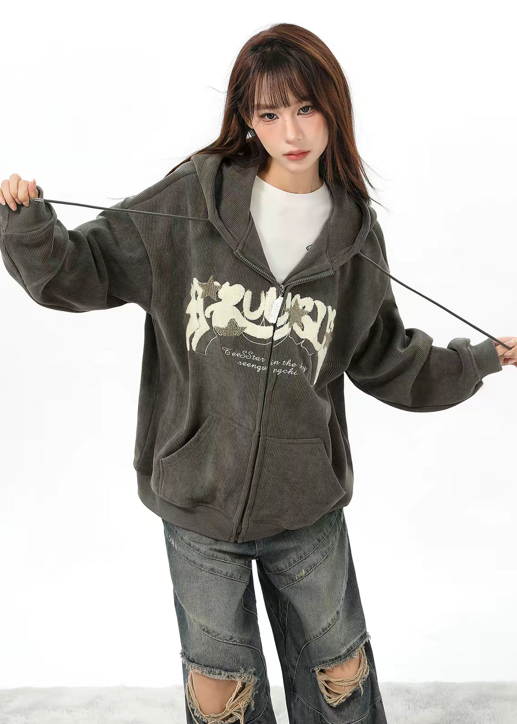 Vintage Star Zip Hoodie