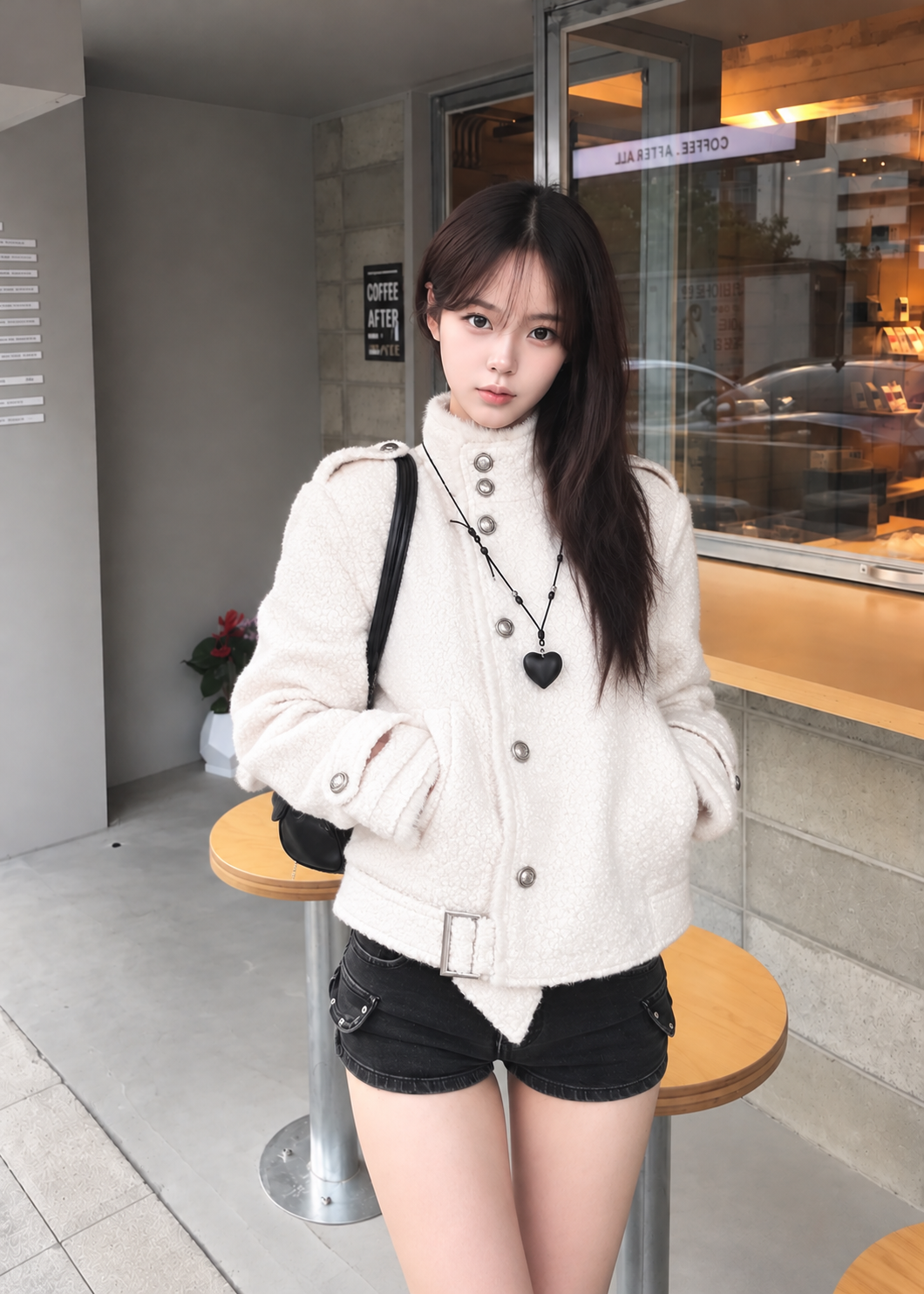 Velmira Fluffy Belt Jacket