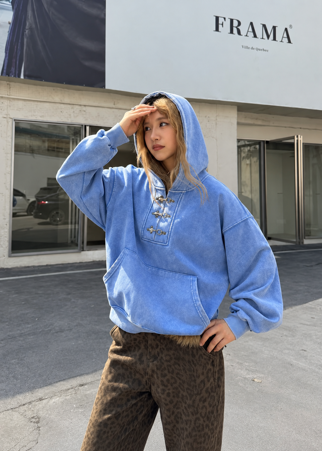 Veyra Vintage Buckle Hoodie