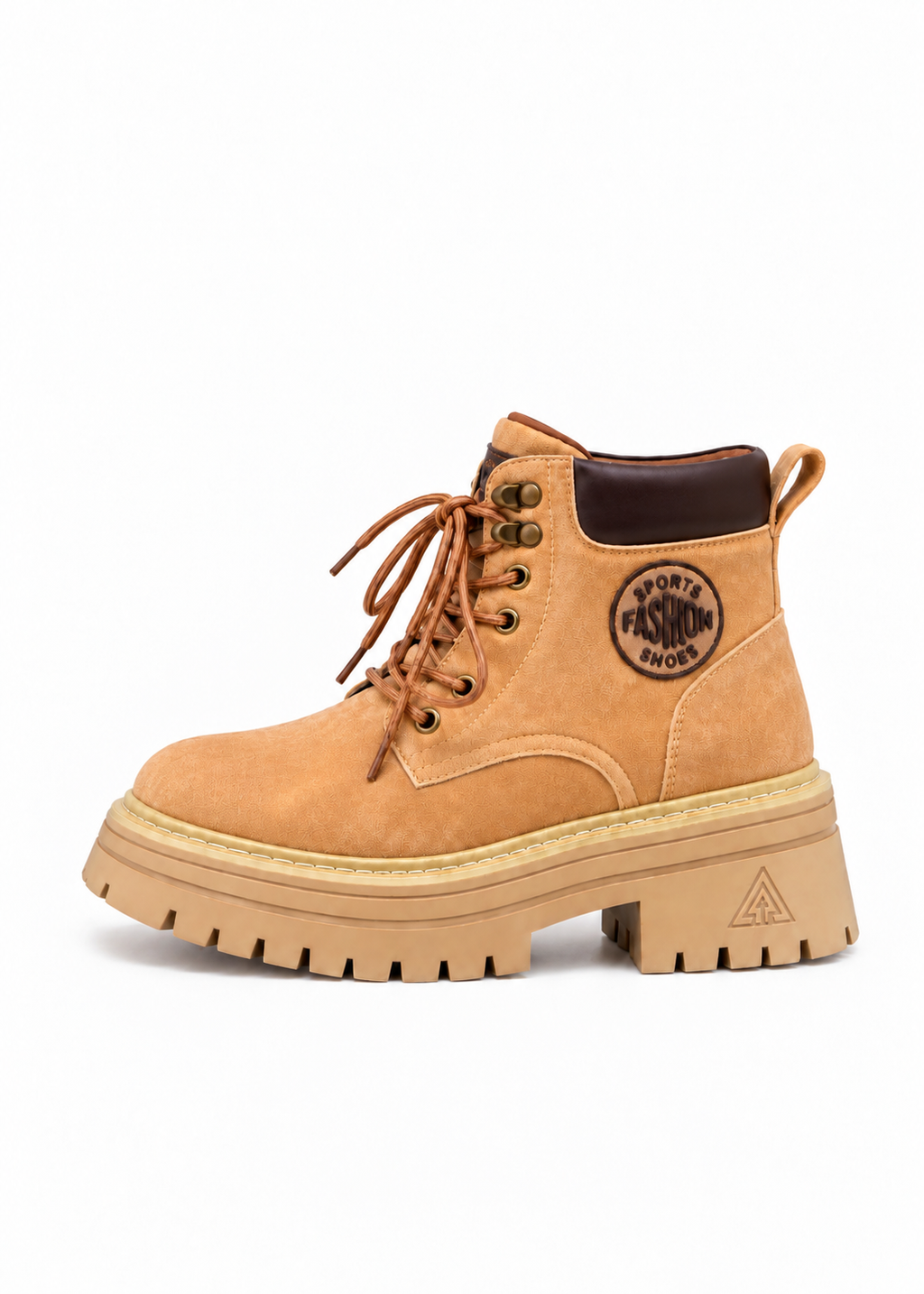 Suede Platform Lace-up Boots
