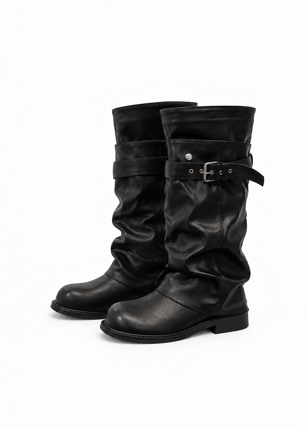 Velsia buckle slouch boots