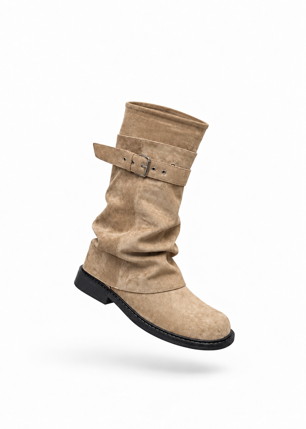 Velsia buckle slouch boots