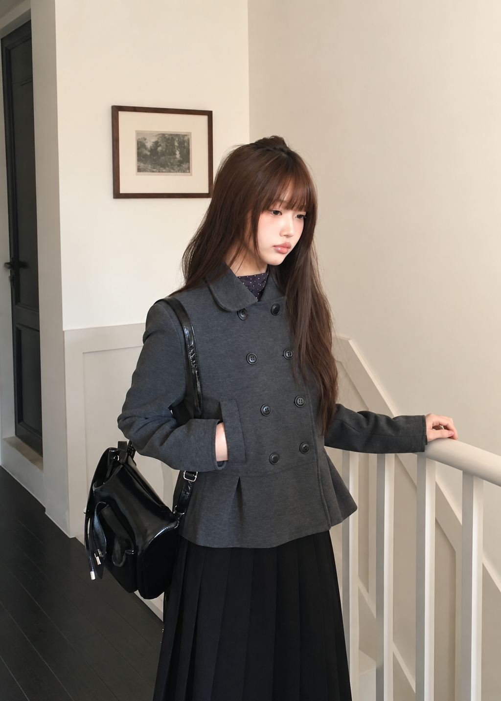 Velmira Double Peplum Coat
