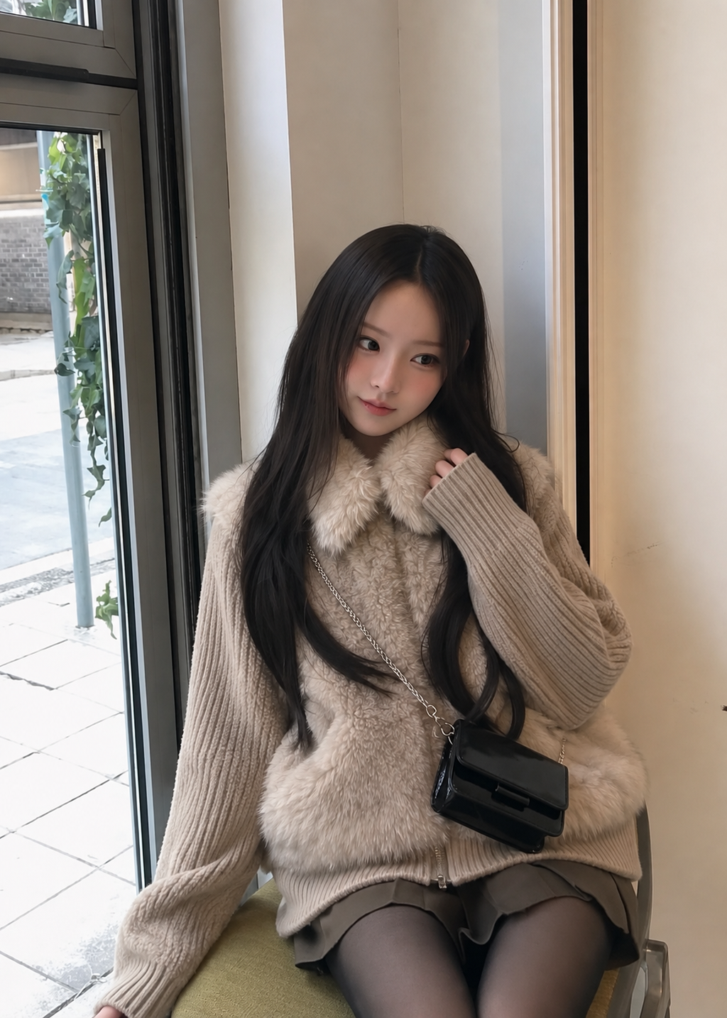 Velmira Fur Knit Jacket