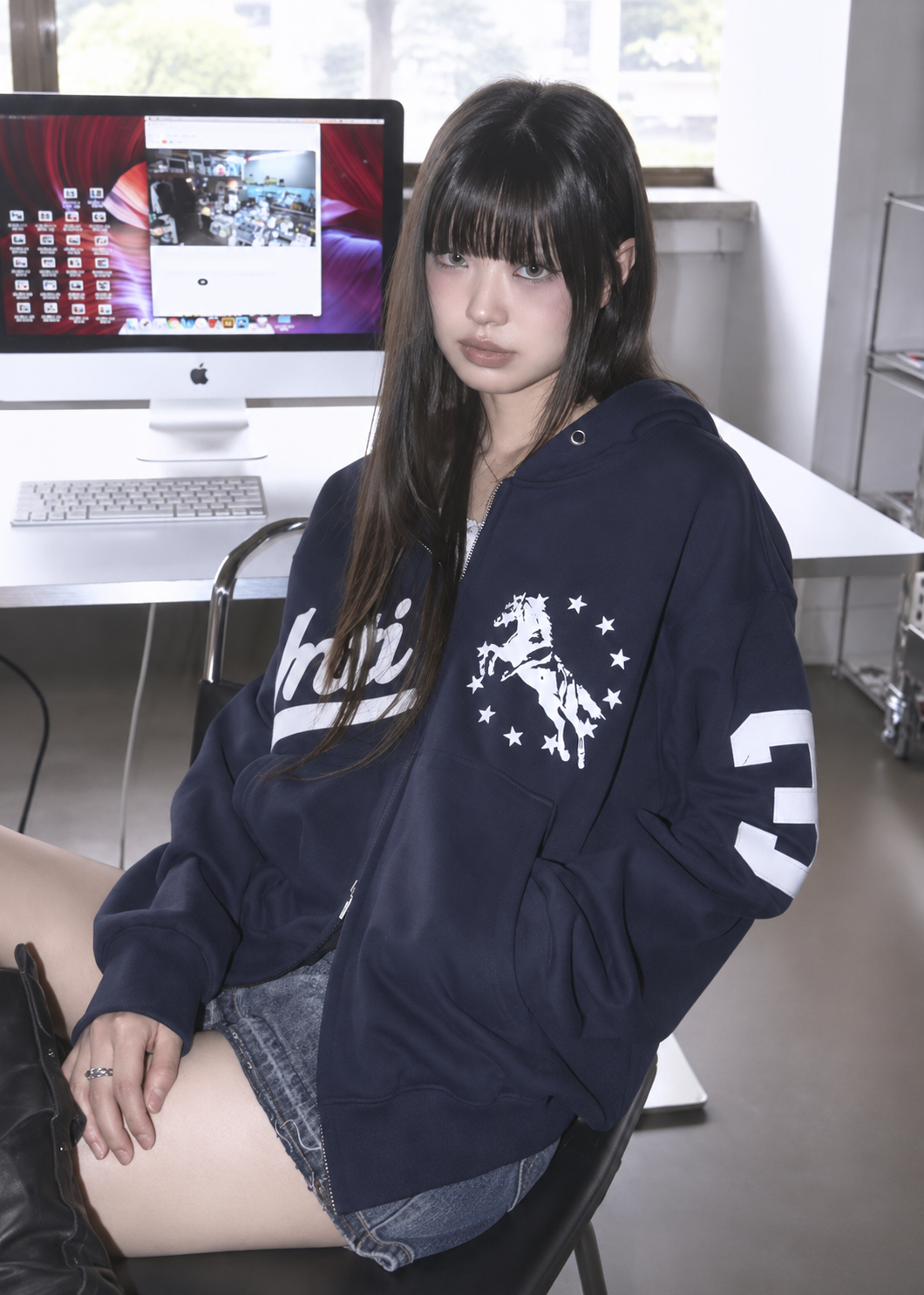 Velrisa Star Horse Zip Hoodie