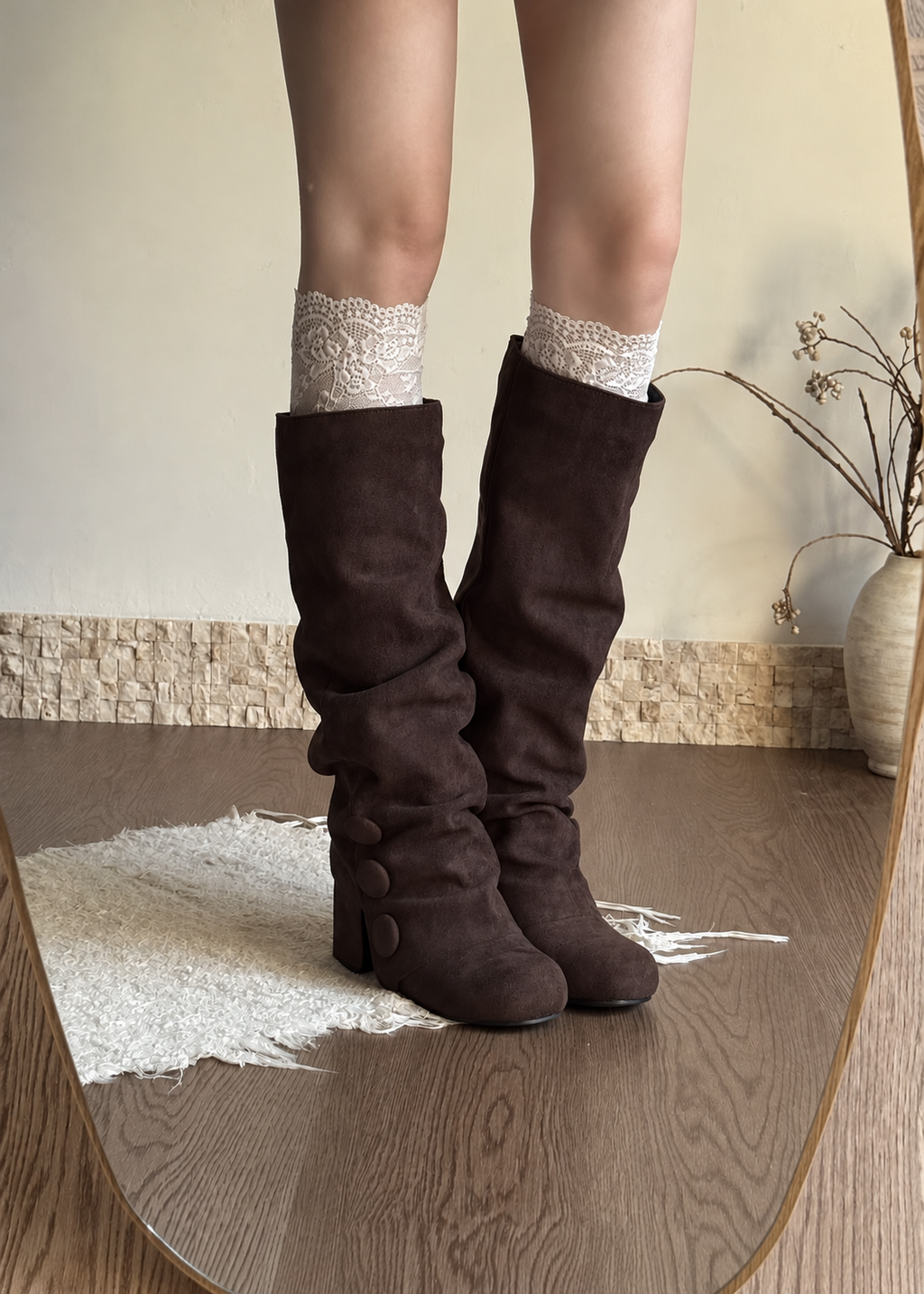 Velmora Button Slouch Boots