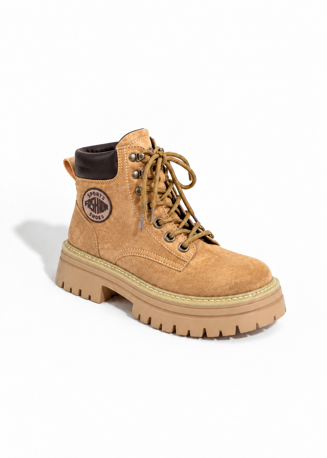Suede Platform Lace-up Boots