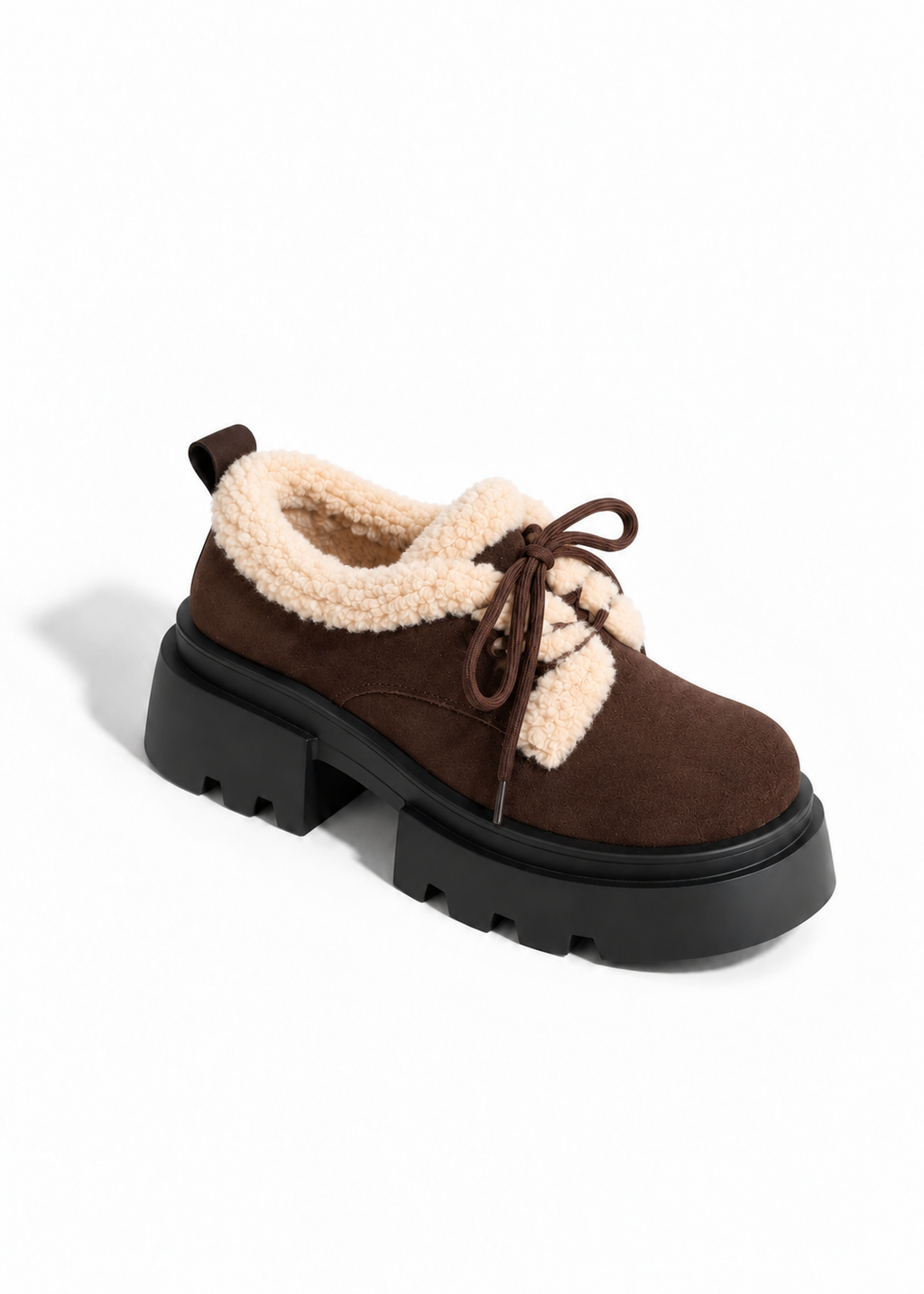 Mellow fur platform shoes