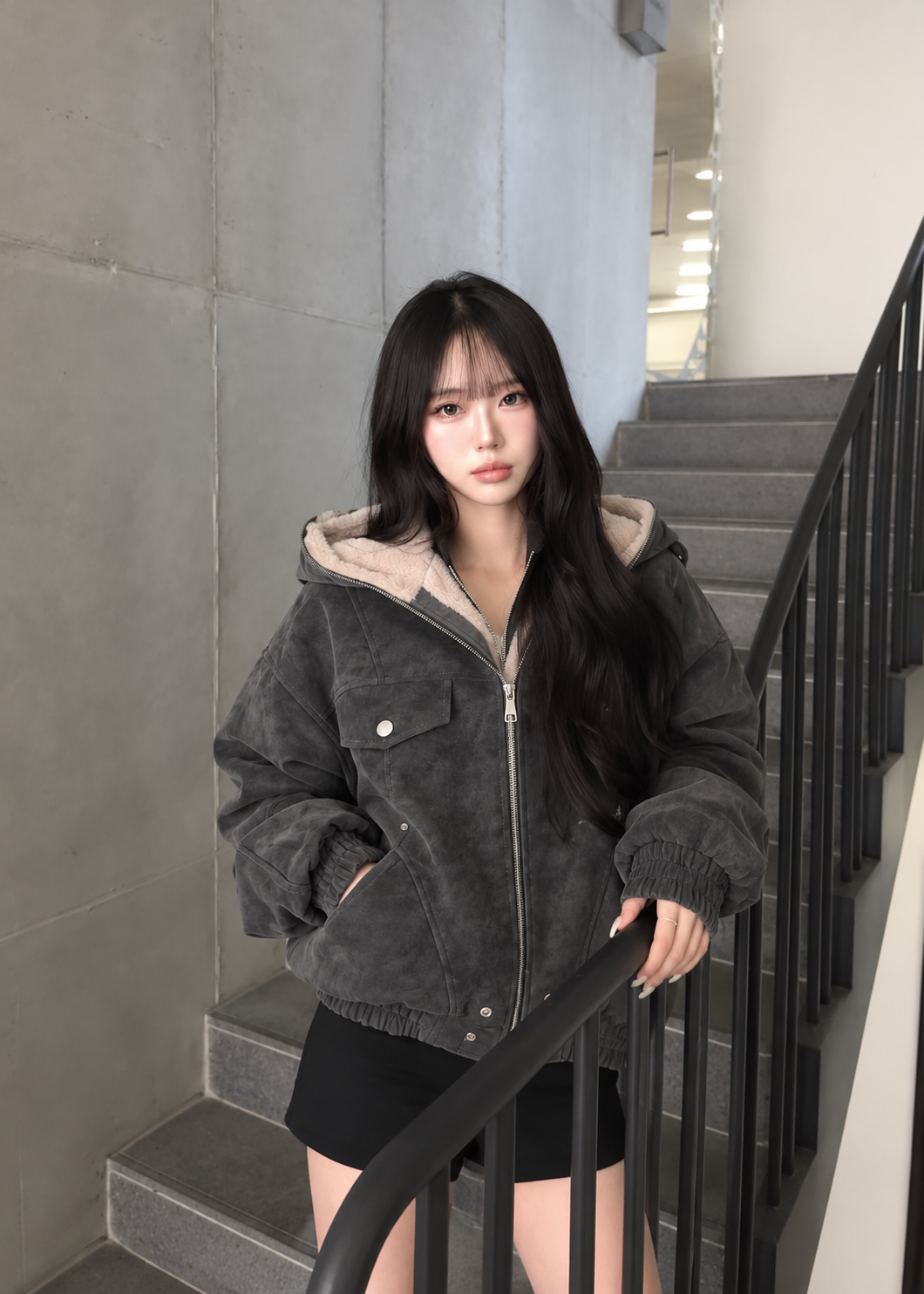 Velmora Suede Fur Jacket