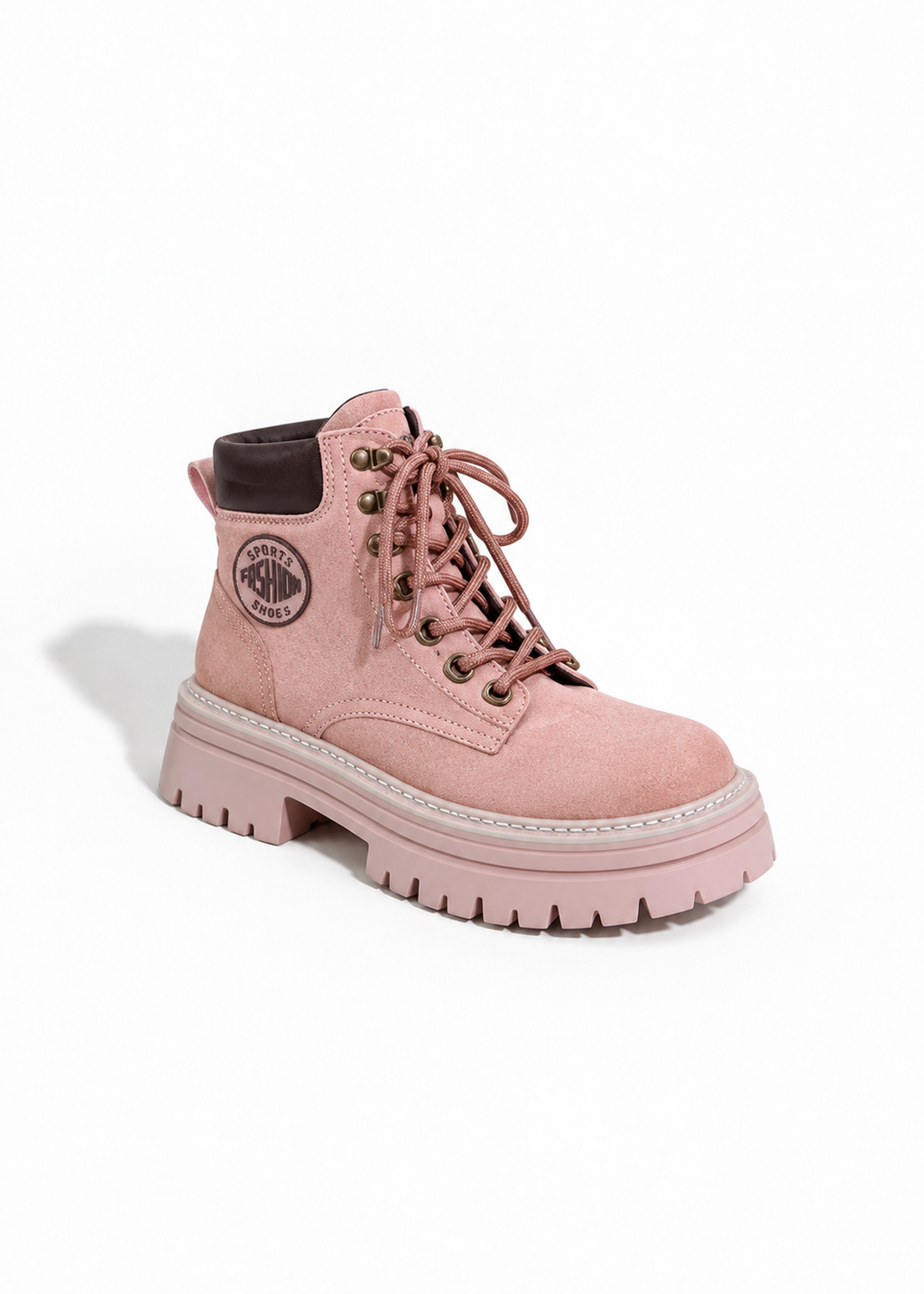 Suede Platform Lace-up Boots