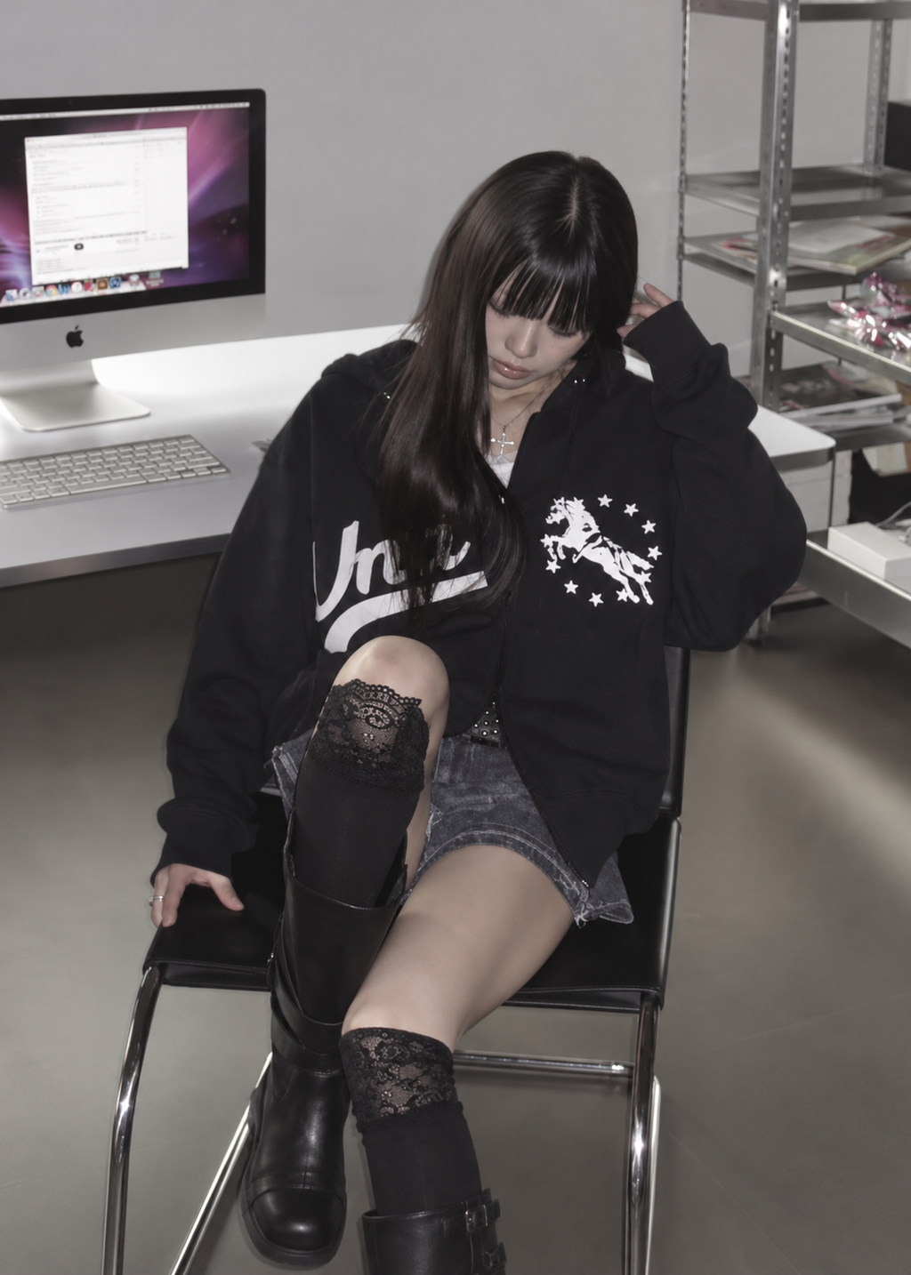 Velrisa Star Horse Zip Hoodie