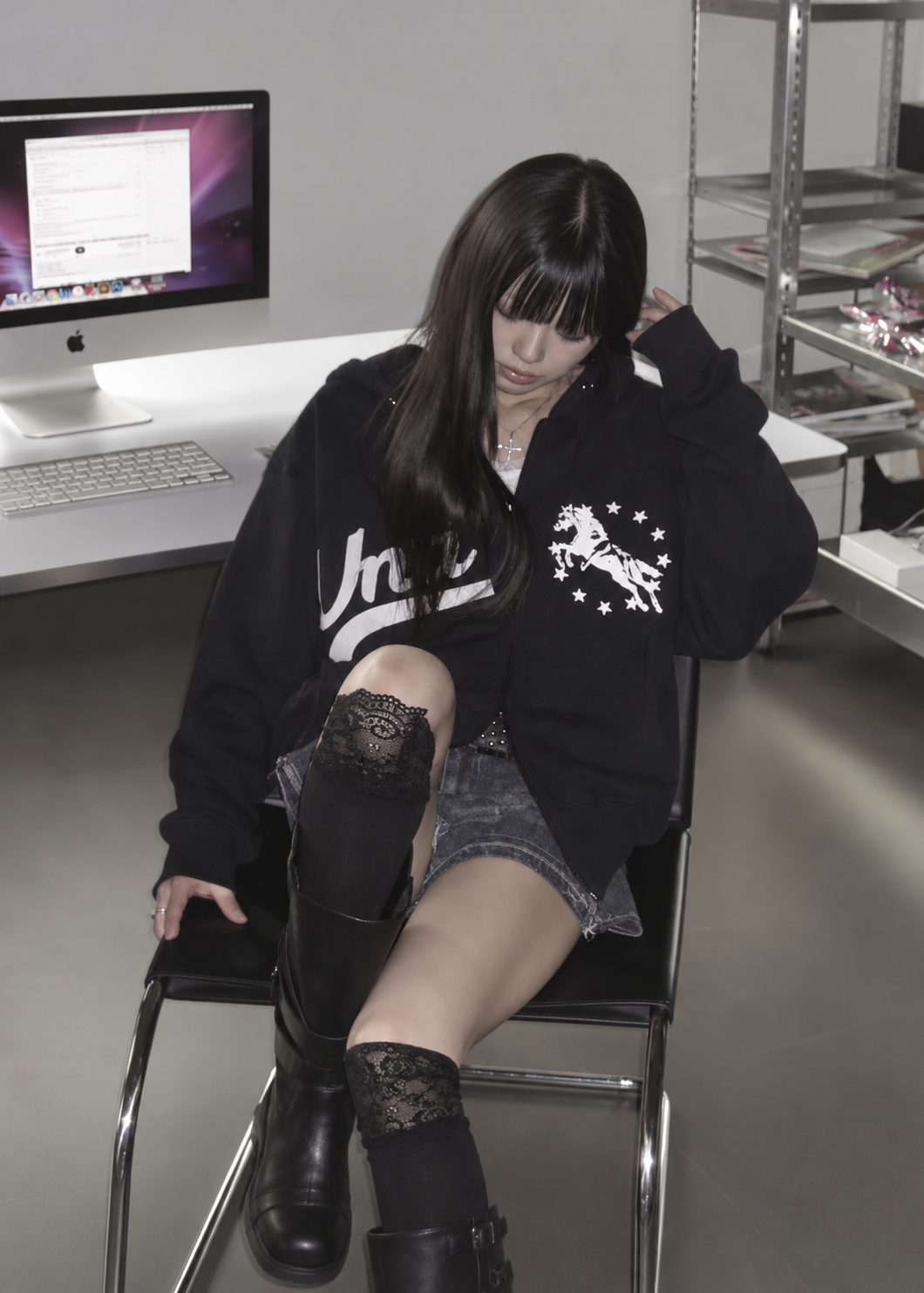 Velrisa Star Horse Zip Hoodie