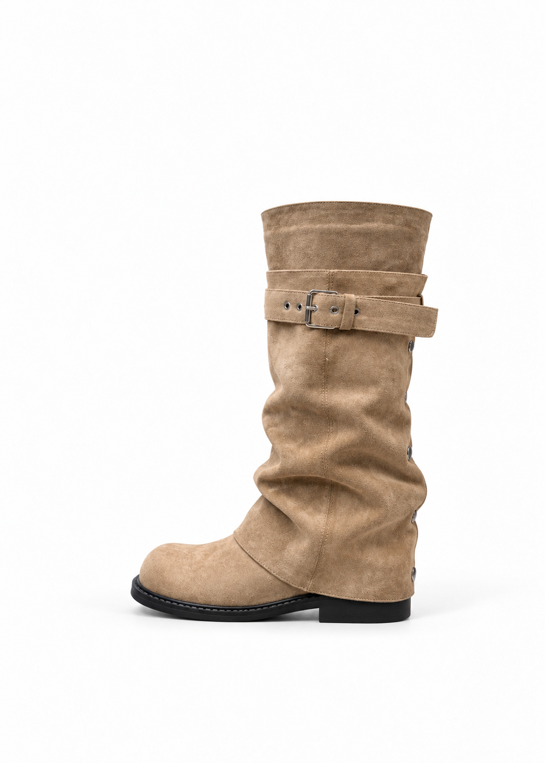 Velsia buckle slouch boots