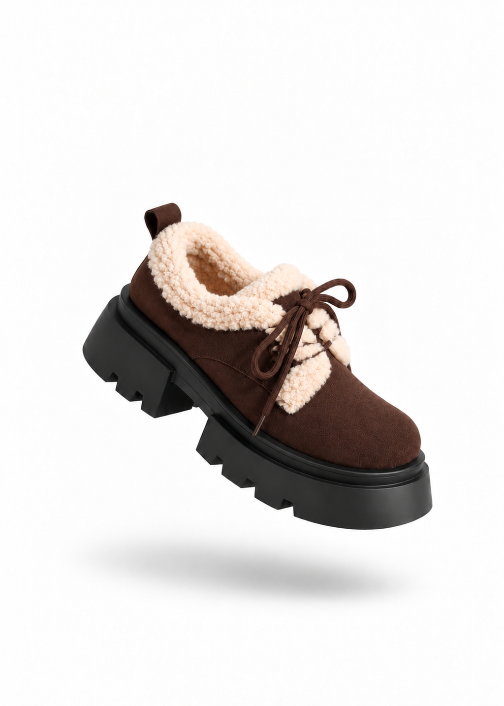 Mellow fur platform shoes