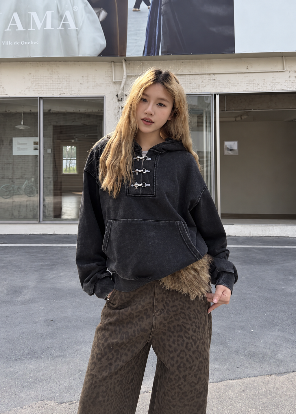 Veyra Vintage Buckle Hoodie