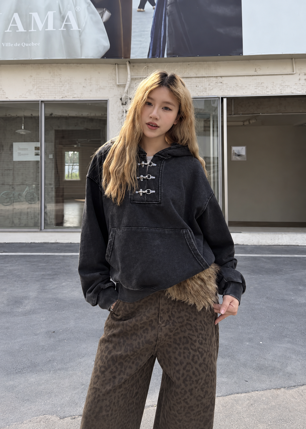 Veyra Vintage Buckle Hoodie