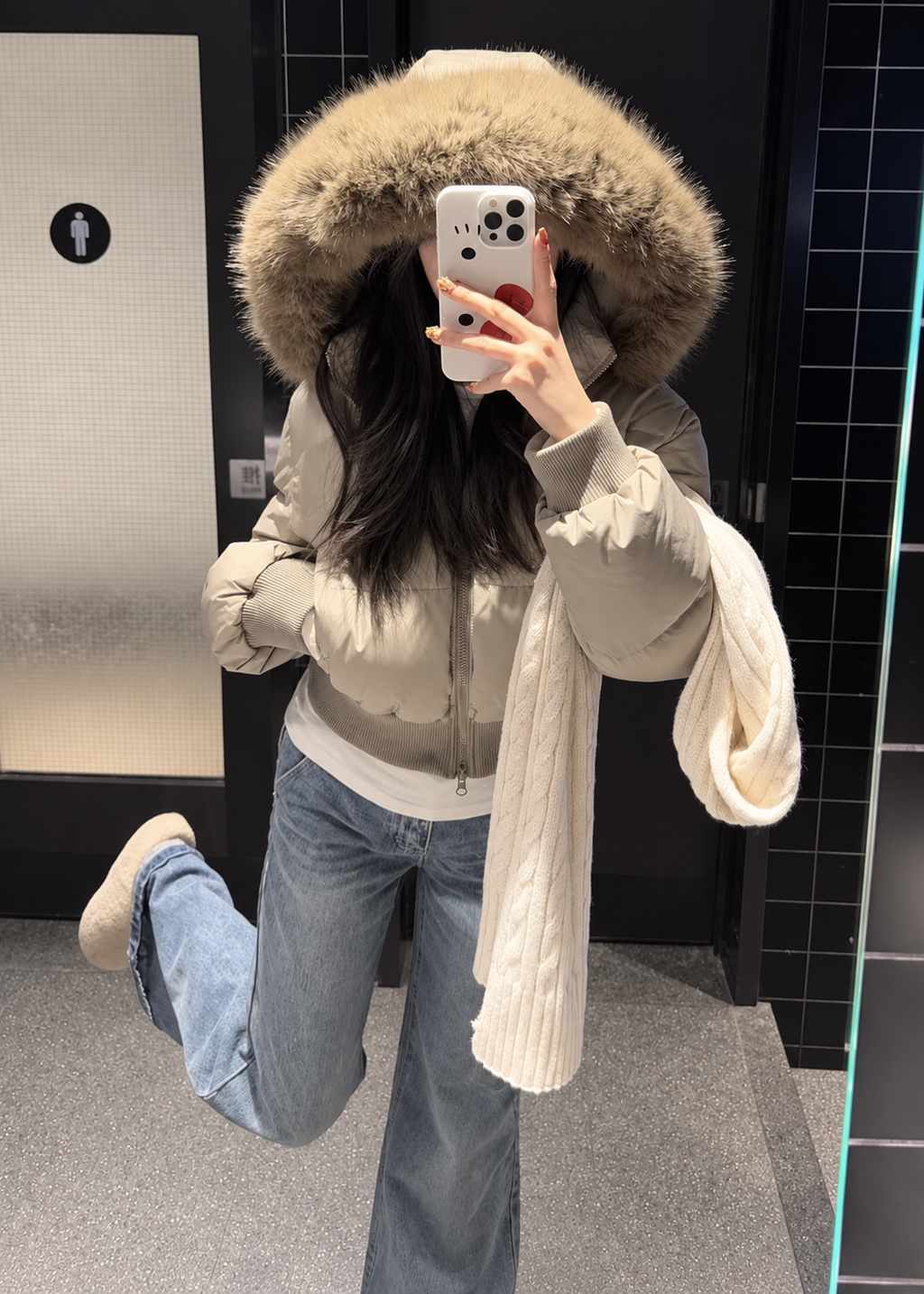Velmora Fur Hood Short Puffer